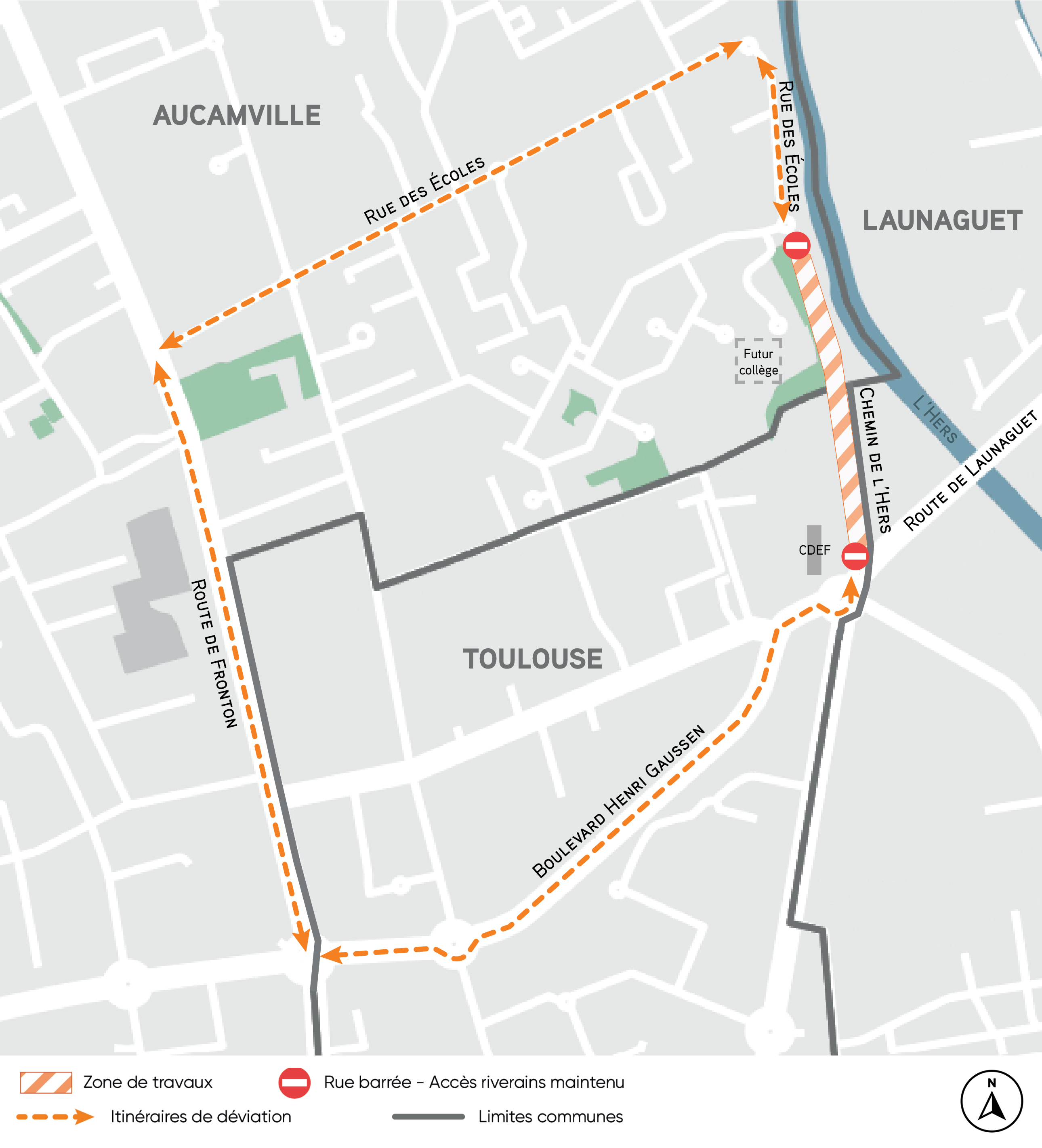 Plan de circulation pendant les travaux